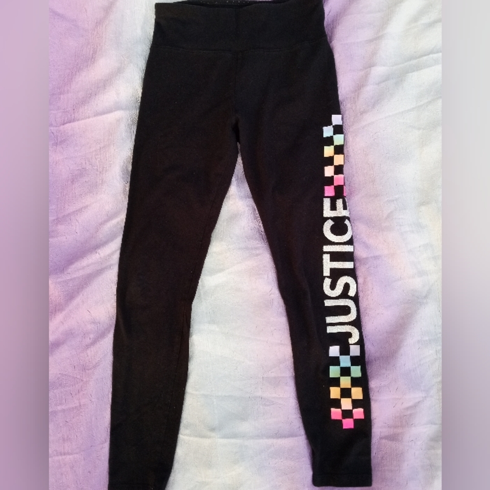 Youth Girls Justice Leggings Large 12/14 Stretch Pants